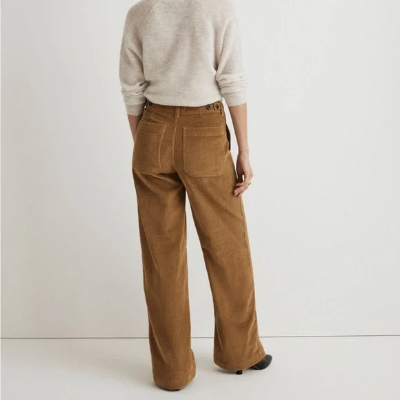 Madewell Griff Superwide-Leg Fatigue Cargo Pants in Garment-Dyed Corduroy - Picture 4 of 12